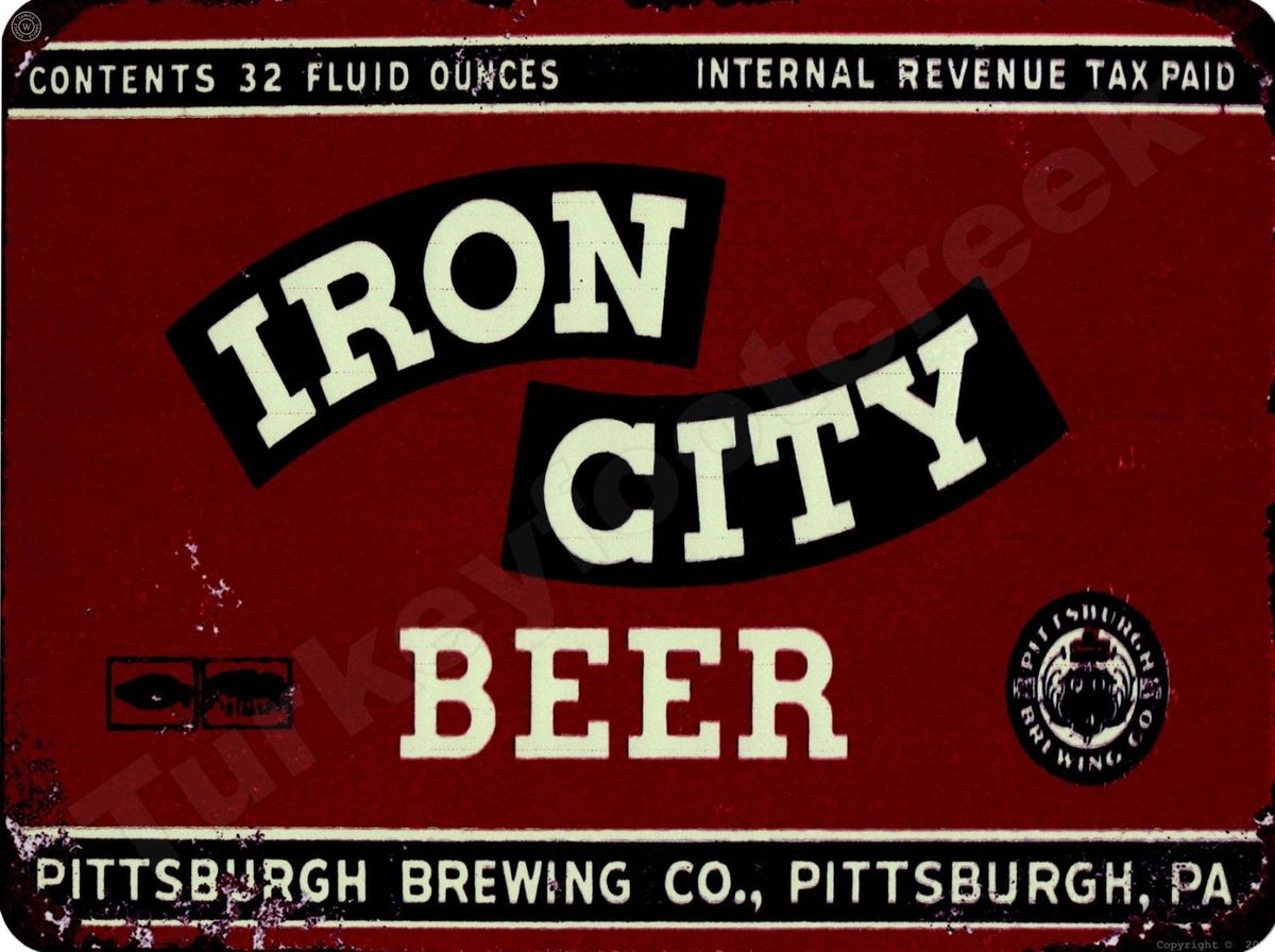 Iron City Beer Vintage Look 9” x 12” Reproduction Aluminum Collectible
