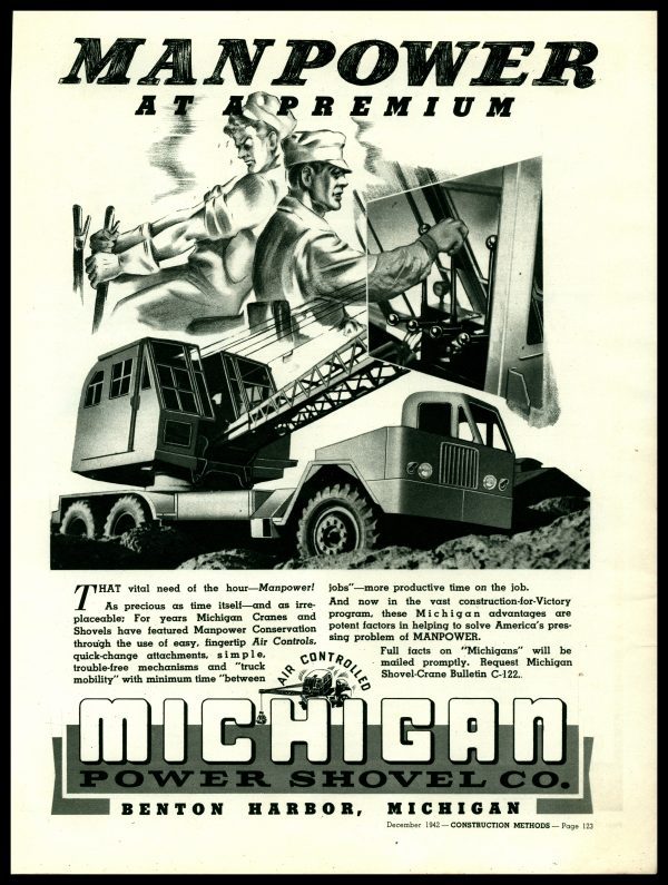 michigan power shovel bordered