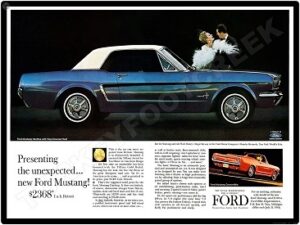 Vintage Look 1965 Ford Mustang Collectible Metal Sign - Image 1