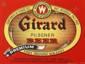 Vintage Look Girard Pilsener Beer Collectible Metal Sign