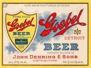 Vintage Look Goebel Beer Collectible Metal Sign, Detroit, Michigan