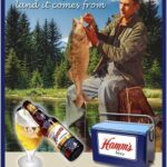 hamms beer fishing ad
