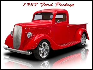 Collectible 1937 Ford Pickup Truck New Metal Sign