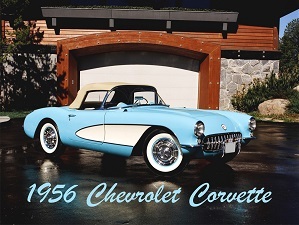 Collectible 1956 Chevrolet Corvette New Metal Sign