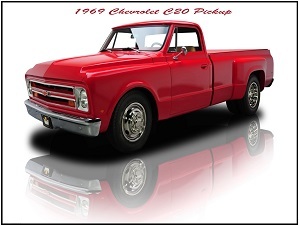 Collectible 1969 Chevrolet C20 Pickup Truck New Metal Sign
