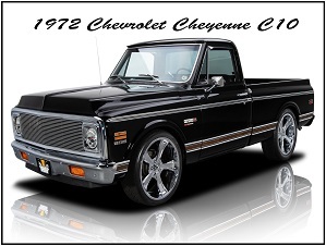 Collectible 1972 Chevrolet Cheyenne C-10 Pickup Truck New Metal Sign