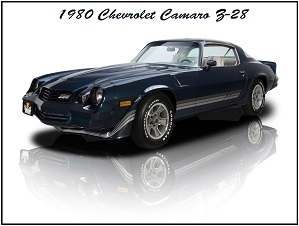Collectible 1980 Chevrolet Camaro Z-28 New Metal Sign
