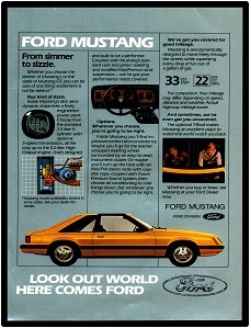 Collectible 1979 Ford Mustang New Metal Sign