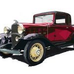 1932 chevrolet sport coupe red
