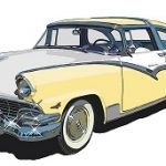 1956 ford crown victoria yellow