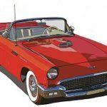 1957 ford thunderbird red