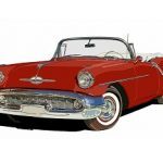1957 oldsmobile 88 red