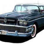 1958 buick century dark blue