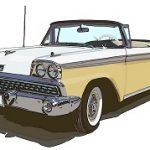 1959 ford galaxie sunliner yellow