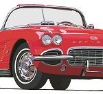 1962 chevrolet corvette red
