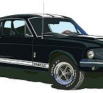 1967 shelby gt 500 black