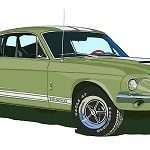 1967 shelby gt 500 green