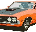 1970 ford torino cobra orange