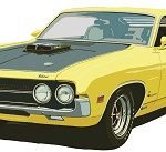 1970 ford torino cobra yellow