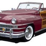 Chrysler 1947 Town & Country convertible maroon