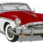 Studebaker 1955 President Speedster red white