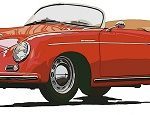 porsche 356 speedster red
