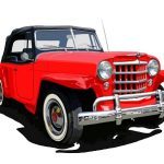 willys overland jeepster red
