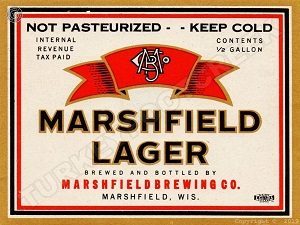 Marshfield Lager Beer Collectible New Metal Sign, Marshfield, Wisconsin - Image 1