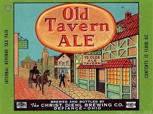 Old Tavern Ale Collectible New Metal Sign, Christian Diehl Brewing Co. Defiance, Ohio - Image 1