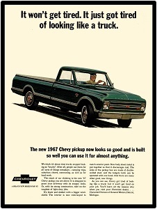 1967 Chevrolet Pickup Trucks Collectible New Metal Sign