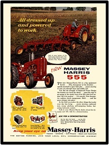 Massey Ferguson 65 Diesel Tractor Vintage Look  9” x 12”  Repro Aluminum Sign