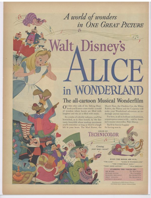 1951 Alice in Wonderland