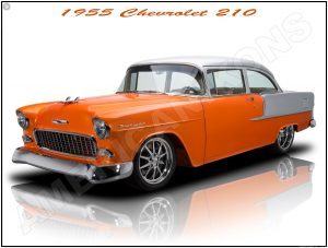 1955 Chevrolet 210 Hot Rod Collectible New Metal Sign