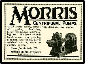 Morris Centrifugal Pumps Collectible New Metal Sign: Baldwinsville, New York