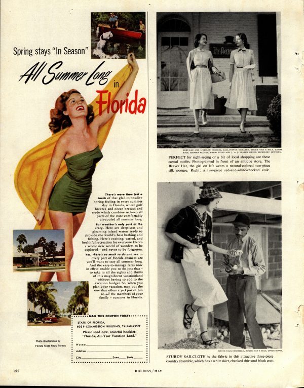 1954 florida travel marquee