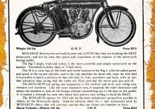 1913 Ives Monarch Motorcycle Collectible New Metal Sign: Owega, New York (Copy)