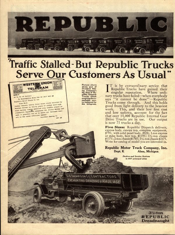 1917 Republic Dreadnaught Truck