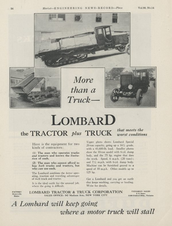 1927 Lombard Tractor & Truck Co. 2