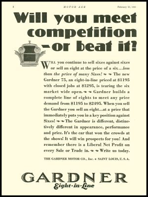 1928 Gardner Motor Cars Collectible New Metal Sign: St. Louis, Missouri - Image 1