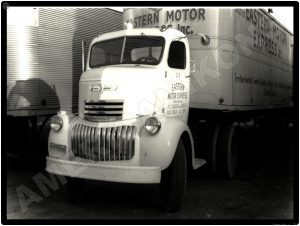 Chevrolet Trucks Collectible Metal Sign: Eastern Motor Express Tractor Trailer