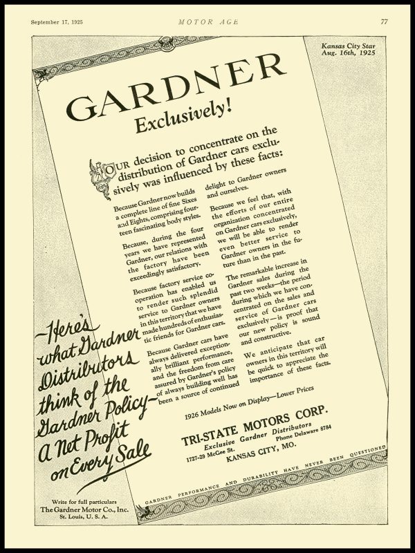 1925 Gardner Exclusively