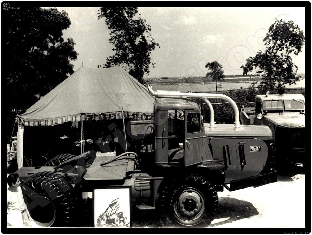 Walter Trucks Collectible Metal Sign Dump Truck Chassis Model