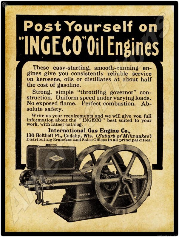 1914 INGECO Oil Engines 1
