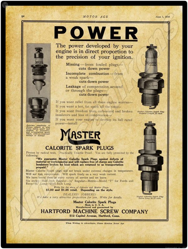 1916 Master Spark Plugs 1