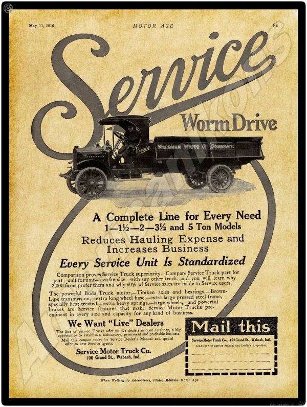 1916 Service Motor Trucks 1