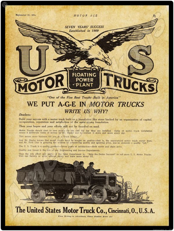 1916 US Motor Trucks 1