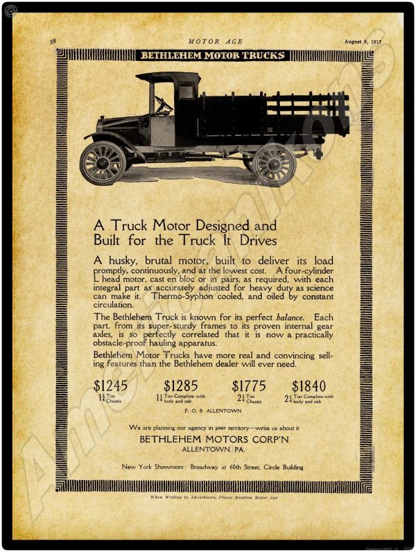 1917 Bethlehem Motor Trucks 2