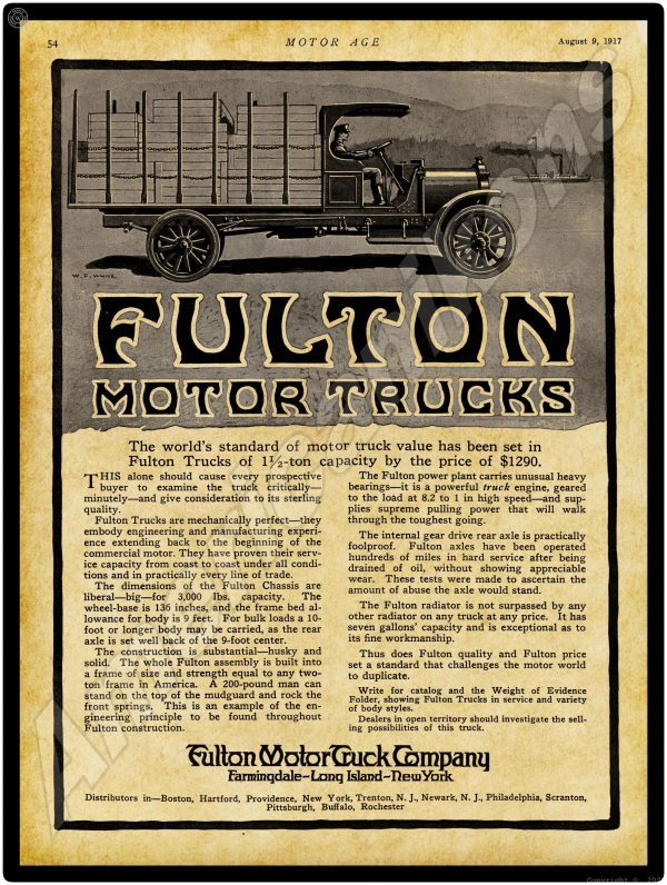 1917 Fulton Motor Trucks 1