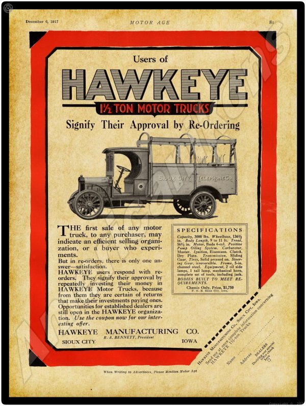 1917 Hawkeye Trucks 1