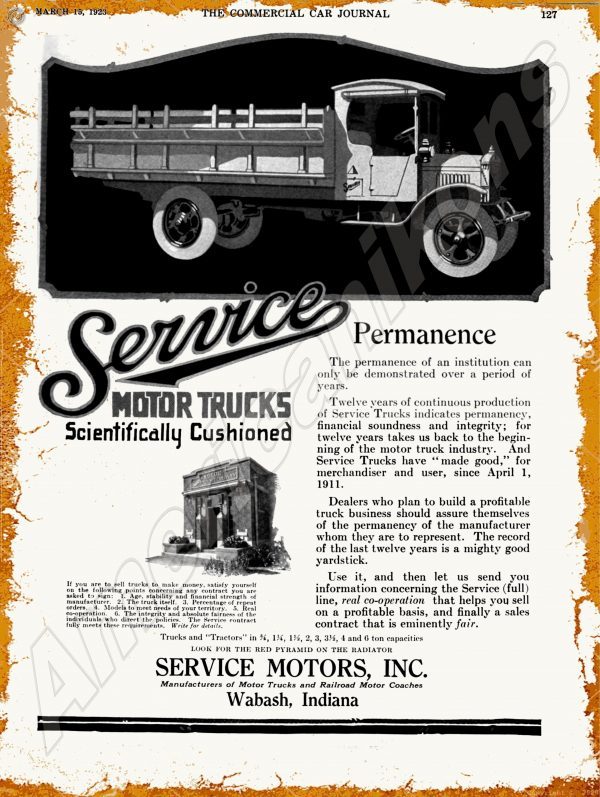 1923 Service Motor Trucks 1
